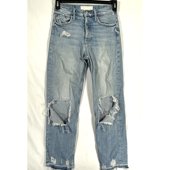 MOTHER Denim - Mother Superior The Tomcat Jeans Size 25 Distressed Button Fly In The Confession